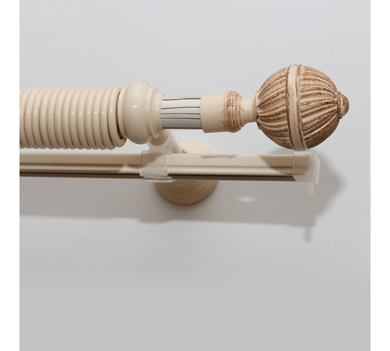 Изображение товара Двухрядный карниз Волшебная палочка Комбо 1.6 м крем УТ000071372