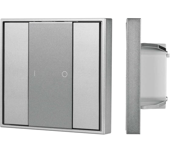 Изображение товара Кнопочная панель INTELLIGENT ARLIGHT DALI-201-23-1G-DIM-DT6-IN Silver IARL, IP20 металл, 1шт 048181