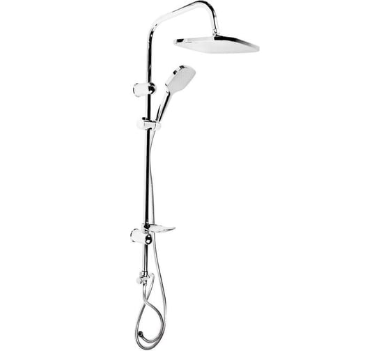 Изображение товара Душевая система ZEIN Z1004 тропическая и ручная лейка, шланги, стойка, мыльница 5478298