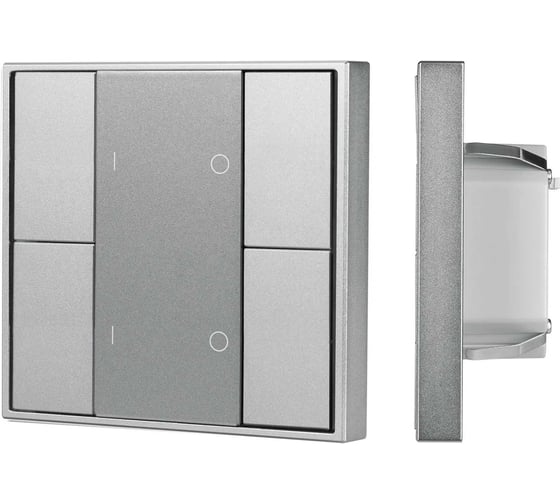 Изображение товара Кнопочная панель INTELLIGENT ARLIGHT DALI-201-23-2G-DIM-DT6-IN Silver IARL, IP20 металл, 1шт 048183