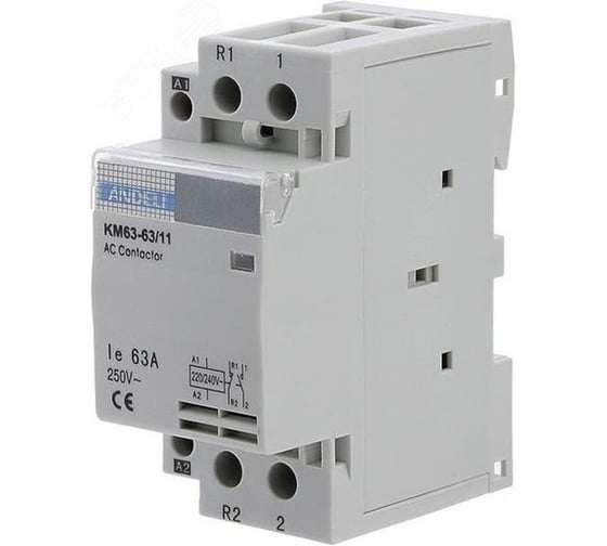 Изображение товара Контактор модульный ANDELI КМ63-63/11 1NO 1NC 2P 63A артикул ADL08-238