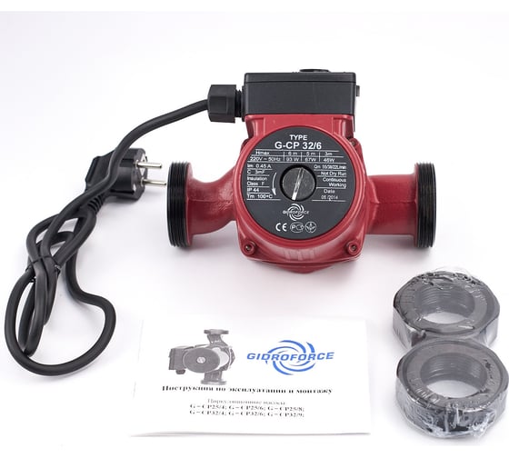 Изображение товара Циркуляционный насос GIDRO FORCE трехскоростной CP32/6(180mm)