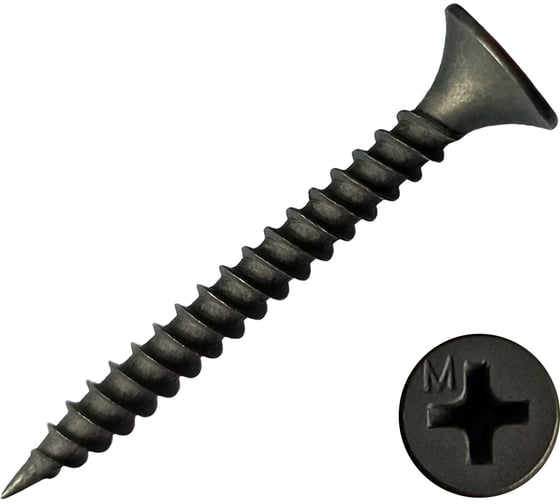 Изображение товара Саморез Daxmer ГКЛ по металлу усиленный 3,5х32 фосфатированный, короб 15 кг 00000411222