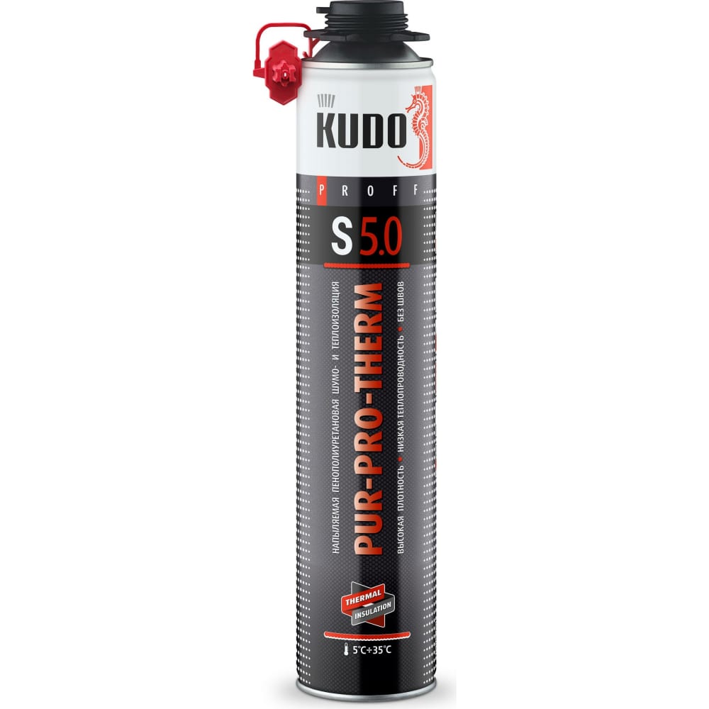 Бесшовная напыляемая теплоизоляция KUDO напыляемая теплоизоляция kudo pur o therm r25 пенополиуретановая 1000 мл 12 шт