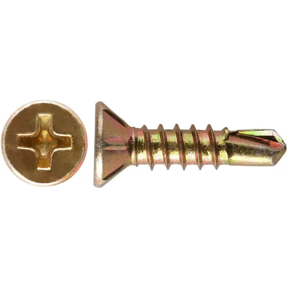 Изображение товара Саморез Сварком оконный с сверлом 3,9x13 желтопассивированный (уп/500шт)