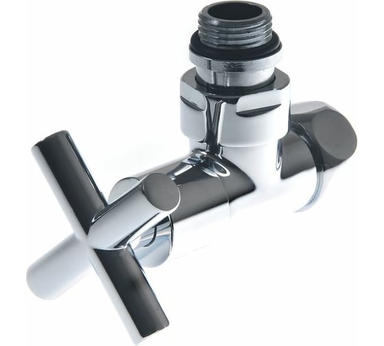 Изображение товара Угловой кран-вентиль SMT ручка крест, хром, 3/4"х1/2"г/ш SMT8200SCH0405