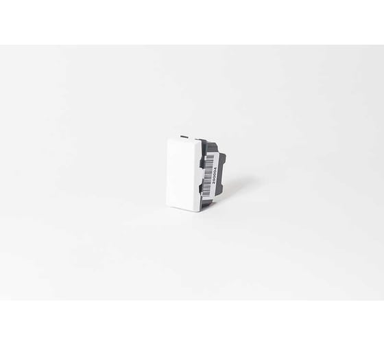 Изображение товара Одноклавишный выключатель SPL 22.5x45 белый с безвинтовым зажимом 20 шт 200004