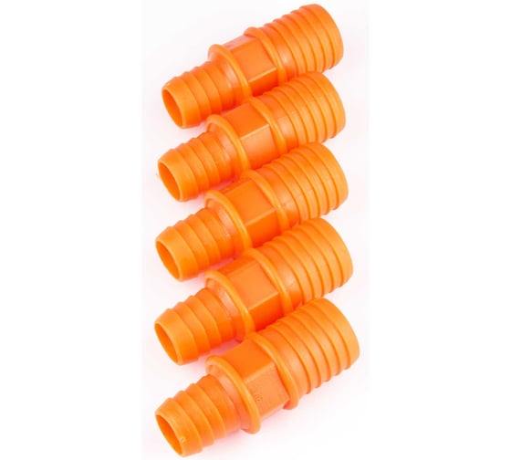 Изображение товара Переходник для шланга ДТРД 3/4-1 оранжевый, 5 шт VI7 3415ORAN