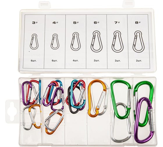 Изображение товара Набор карабинов 22 предмета, в кейсе Эврика ER-79022 670228