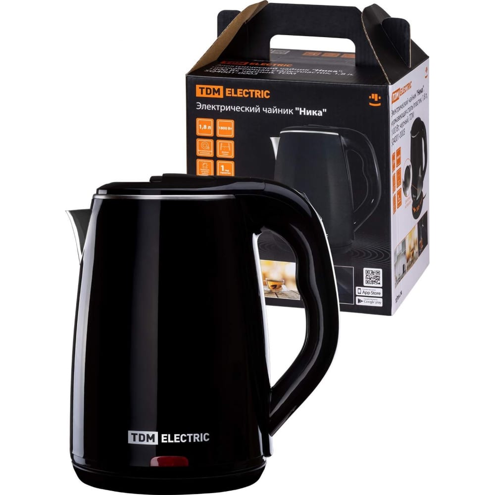 Электрический чайник TDM, цвет черный SQ4001-0003 Ника - фото 1