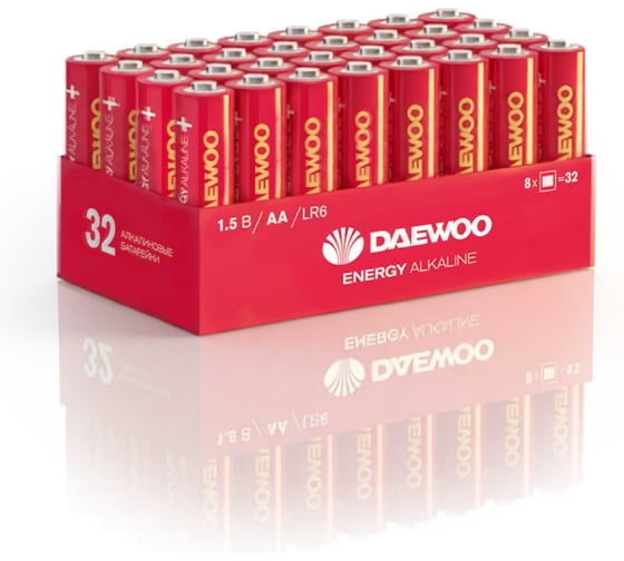 Изображение товара Батарейка Алкалиновый элемент питания DAEWOO AA/LR6 1.5В Energy Alkaline Pack-32 (уп.32шт) 5030053