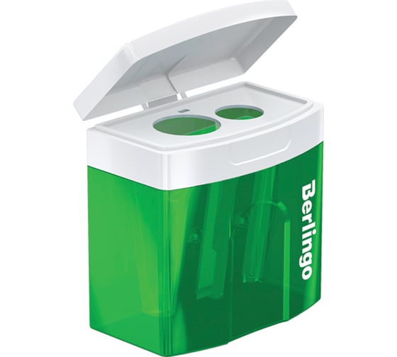 Изображение товара Пластиковая точилка Berlingo Perfect XL 2 отверстия, контейнер, ассорти BBp_15039