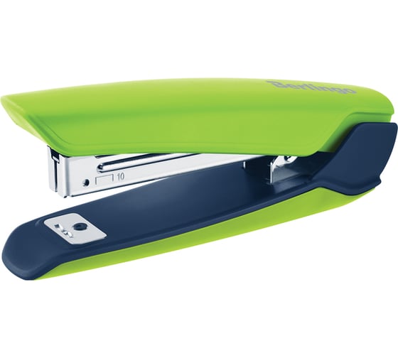 Изображение товара Степлер Berlingo Hyper №10 до 20 листов, 100 скоб, пластиковый корпус, зеленый KSn_25010