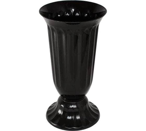 Изображение товара Вазон Эльфпласт Флавия 5 л, черный, 42х19.7 см 039267