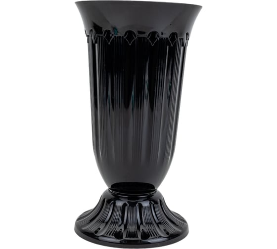 Изображение товара Вазон Эльфпласт Флавия 2 л, черный, 28х15.9 см 038759