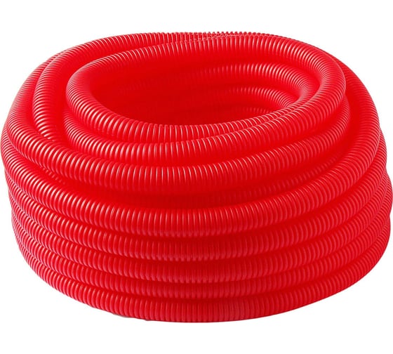 Изображение товара Кожуx защитный гофрированный для труб d25мм ( 35/ 40) красный (40м)