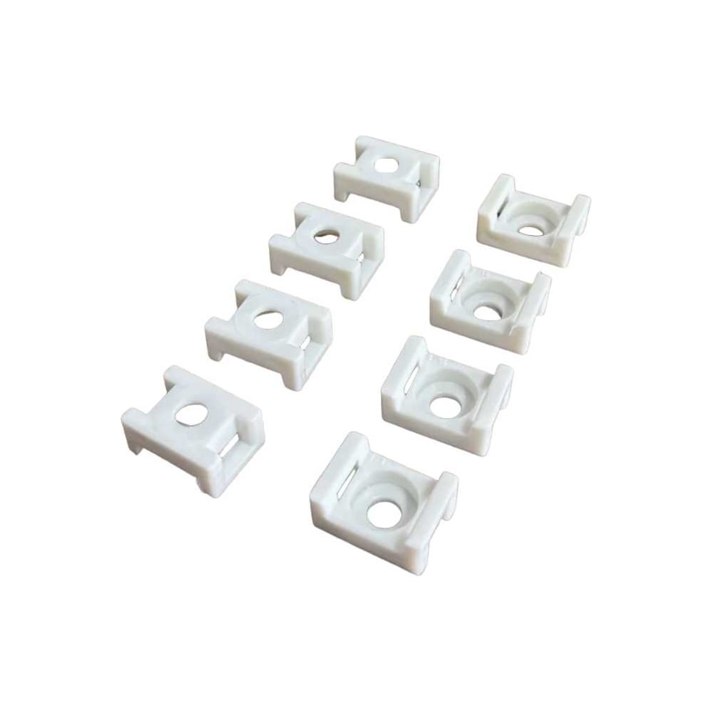 Изображение товара Площадка под хомут стяжку 23 Болта усиленная 16x23 мм белая 50 шт.