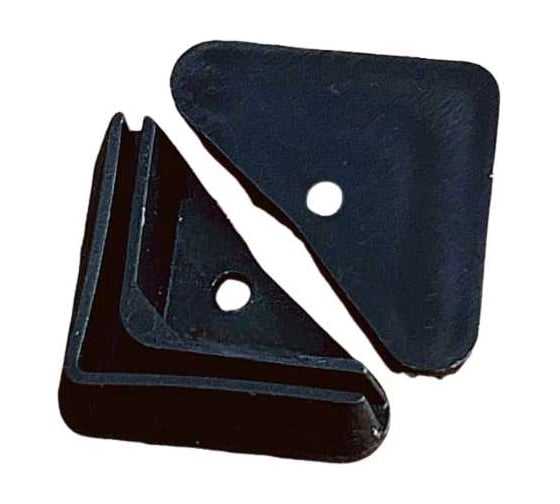 Изображение товара Подпятник угол (опора, заглушка) 23 Болта для стеллажа 32x32 мм, 10 шт 18-0520ф10