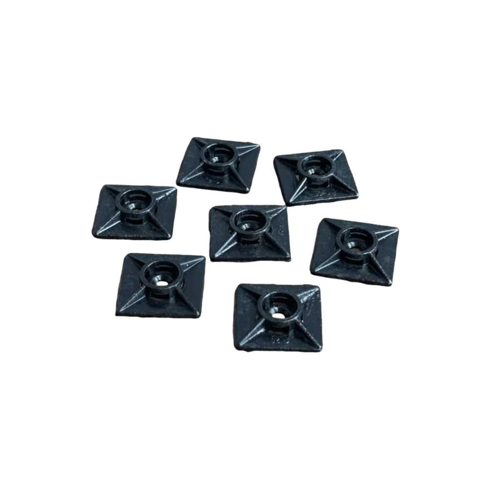 Изображение товара Площадка под хомут стяжку 23 Болта 27x27 мм черная 100 шт.