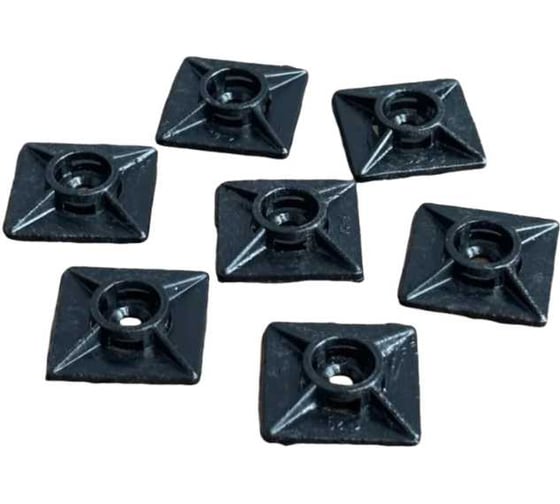 Изображение товара Площадка под хомут стяжку 23 Болта 27x27 мм черная, 100 шт. 15-0310ф100