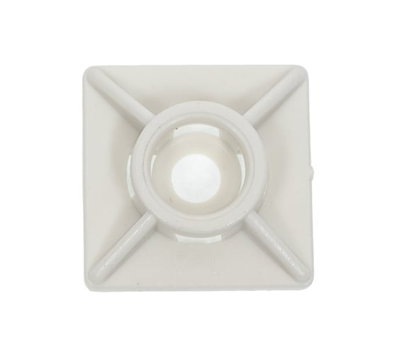 Изображение товара Площадка под хомут стяжку 23 Болта 19x19 мм белая, 50 шт. 15-0305ф50