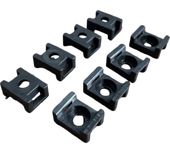 Изображение товара Площадка под хомут стяжку 23 Болта усиленная 16x23 мм черная, 100 шт. 15-0308ф100