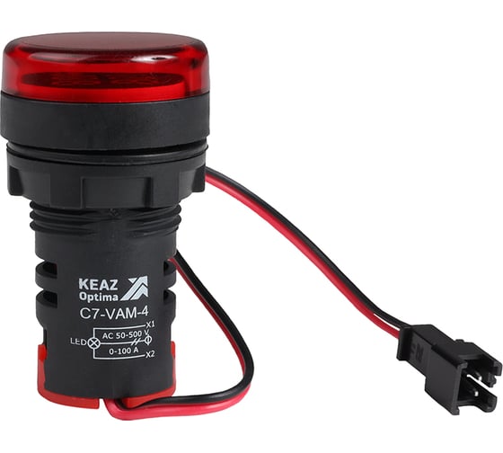 Изображение товара Индикатор тока и напряжения КЭАЗ OptiSignal Compact D22 C7-VAM-4 красный 50-500 В AC/0-100 A AD22VAM 375699
