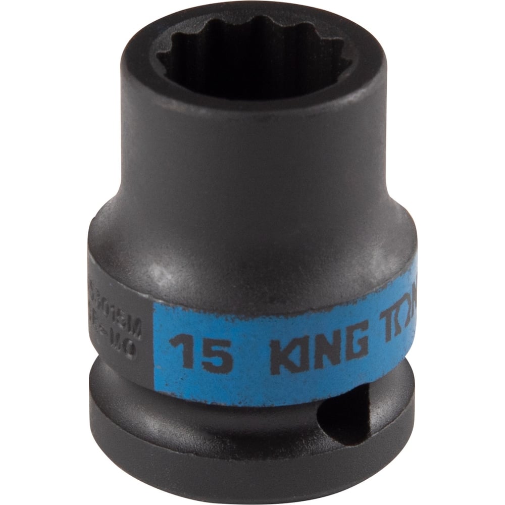Изображение товара Головка торцевая ударная 12-гранная KING TONY 15 мм 1/2 дюйма для крепежа