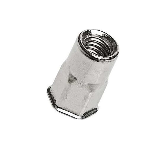 Изображение товара Заклепка-гайка ЦКИ М8x17.5 плоск. уменьш. 1/2 шестигранная, сталь, цинк, REX, под пакет 0.5-3 мм, 10 шт. 6454107