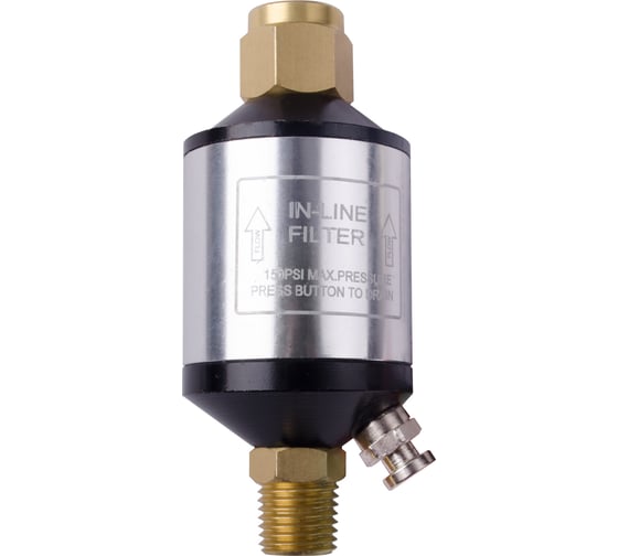 Изображение товара Мини фильтр в металлическом корпусе для покрасочного пистолета 1/4 INTERTOOL PT-1403