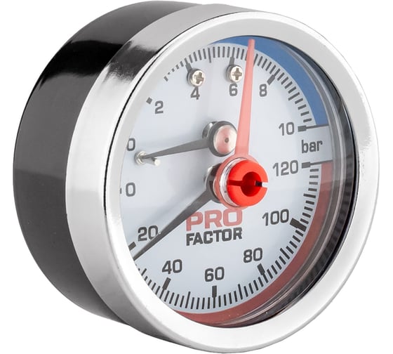 Изображение товара Термоманометр аксиальный PROFACTOR Ф 53 мм 1/4 10 bar, 0–120C PF SG 871-10