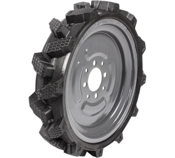 Изображение товара Колесо к мотоблоку цельнолитое ПОЛЕСАД 4.00-10, диск 8 отверстий цена за штуку (2/56) 023684