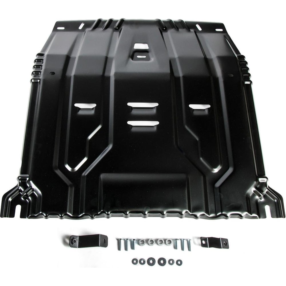 Изображение товара Защита картера + КПП + комплект крепежа AutoMax сталь, Hyundai Santa Fe 2018-2021, V - 2.2d; 2.4; 3.5/Kia Sportage 2018-2022, V - 2.0; 2.0d; 2.4/Hyu AM.2375.1