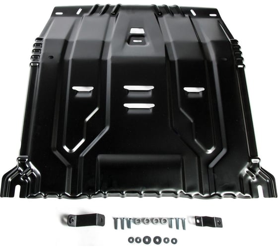 Изображение товара Защита картера + КПП + комплект крепежа AutoMax сталь, Hyundai Santa Fe 2018-2021, V - 2.2d; 2.4; 3.5/Kia Sportage 2018-2022, V - 2.0; 2.0d; 2.4/Hyu AM.2375.1