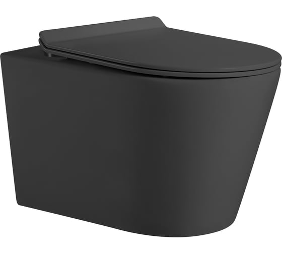 Изображение товара Подвесной безободковый унитаз HOLLER (Торнадо) WIND_MDG (530х360х350 мм, сиденье дюропласт, микролифт) серый матовый 319007