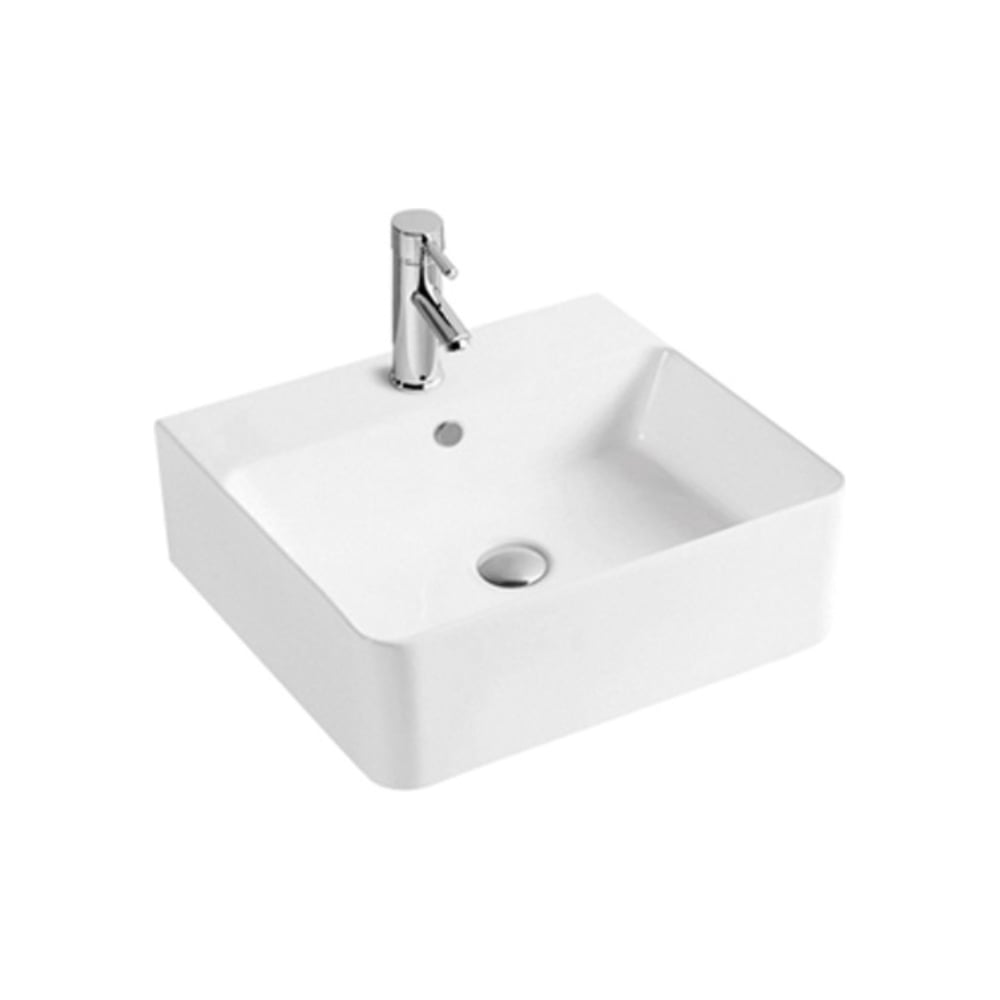 Изображение товара Подвесная раковина HOLLER K-6205 белая 460х420 мм с крепежом