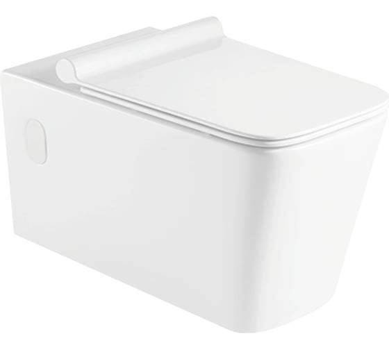 Изображение товара Подвесной безободковый унитаз HOLLER TOWER (575х360х370 мм, сиденье дюропласт, микролифт) белый 328195