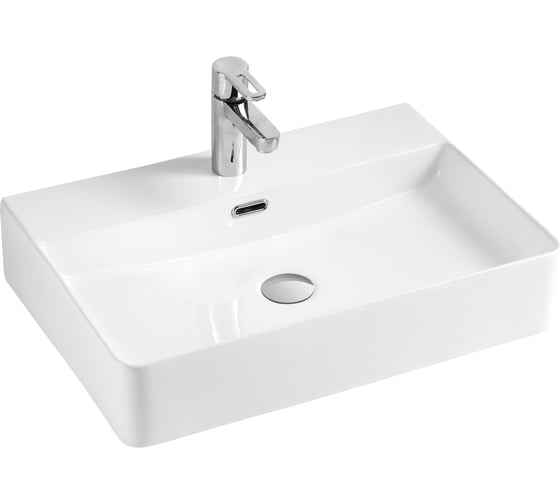 Изображение товара Раковина подвесная HOLLER K-6207 (600*420*130мм), белая (+ крепеж) 328796