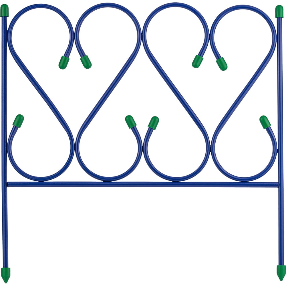 Изображение товара Заборчик волнистый КЭС стальной 5 секций 450x450 мм синий