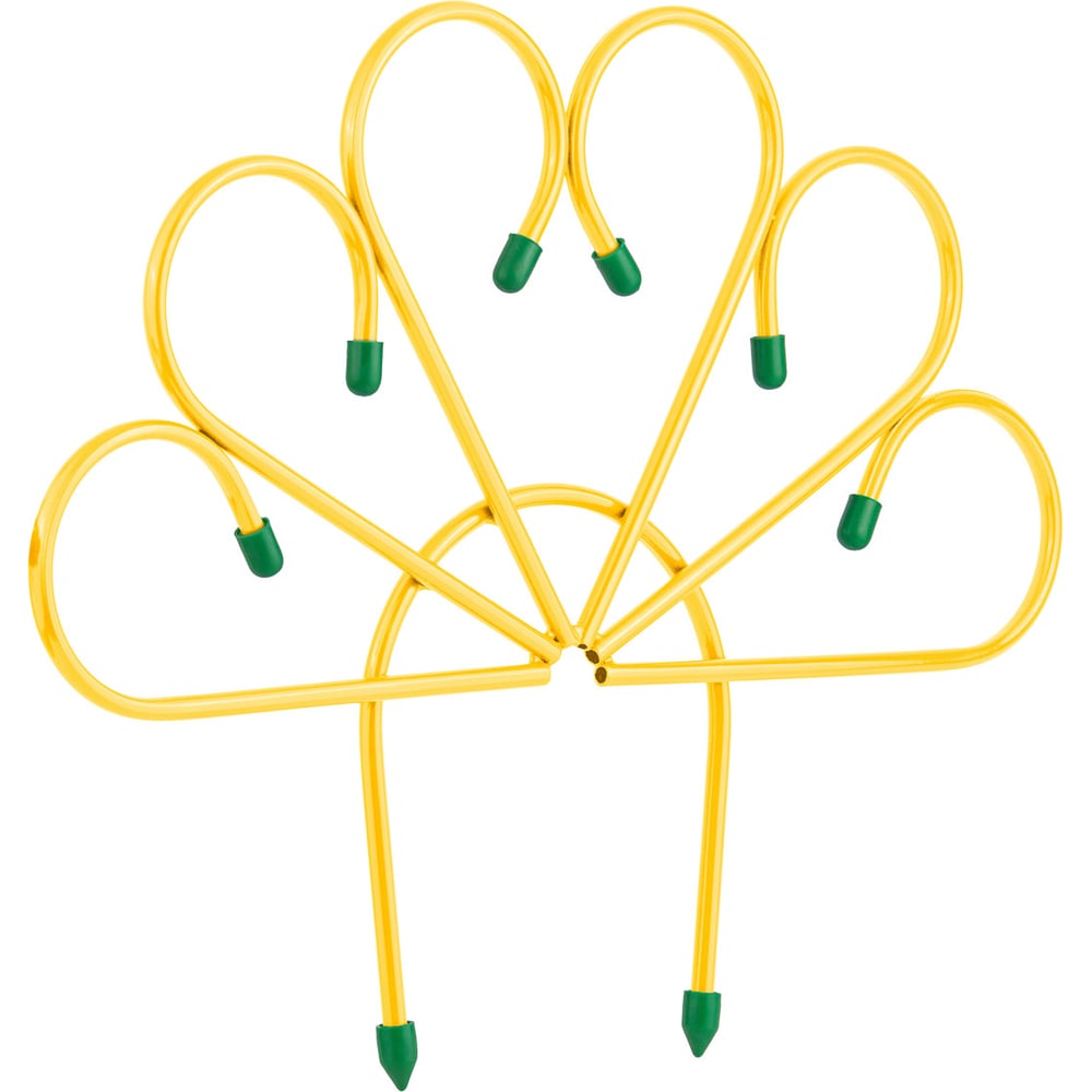 Изображение товара Заборчик веерный КЭС стальной, 5 секций, желтый, 530x450 мм