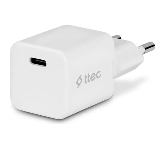 Изображение товара Сетевое зарядное устройство TTEC SmartCharger Pro 20W PD USB-C Travel Charger. Цвет: белый 2SCP01B