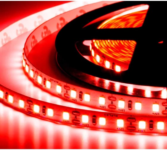 Изображение товара Лента светодиодная герметичная ELF GERMES 600 SMD (2835), 12В, IP65, 5м, красный ELF-600SMD2835-GERMES-R