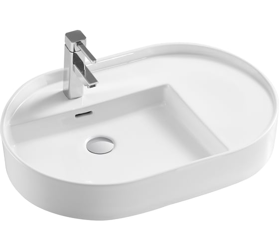 Изображение товара Раковина накладная HOLLER K-6295 (700*455*130мм), белая 328806