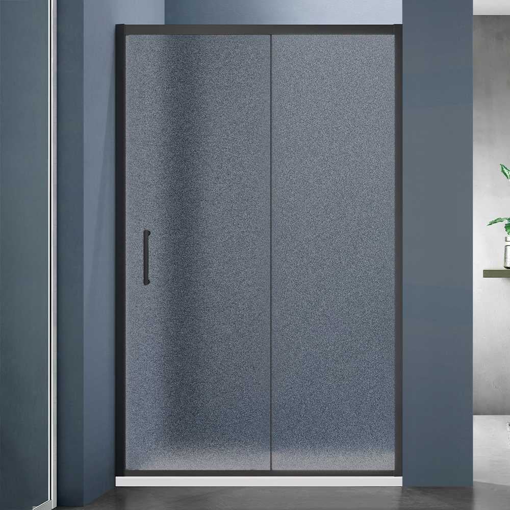 Изображение товара Душевое ограждение SANTREK AQUA Lea- DF-1000-G-Matt Black 1000х1850, прямое стекло Грейп 5мм, профиль черный 332290