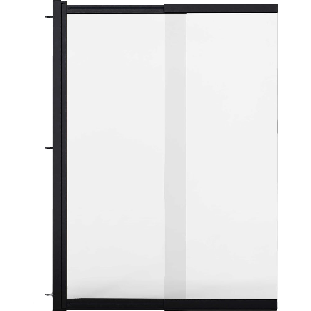 Изображение товара Шторка для ванной SANTREK AQUA Slim CS-1000-C-Matt Black раздвижная 1000х1400 прозрачное стекло