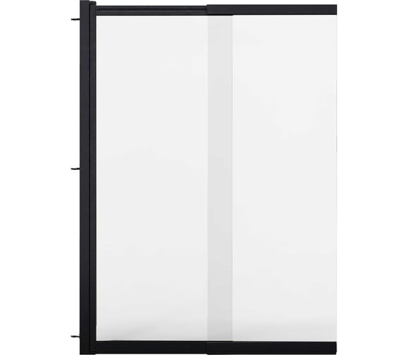 Изображение товара Шторка для ванны SANTREK AQUA Slim CS-1000-C-Matt Black раздвижная, 1000х1400, стекло прозрачное 5мм, профиль черный 322102