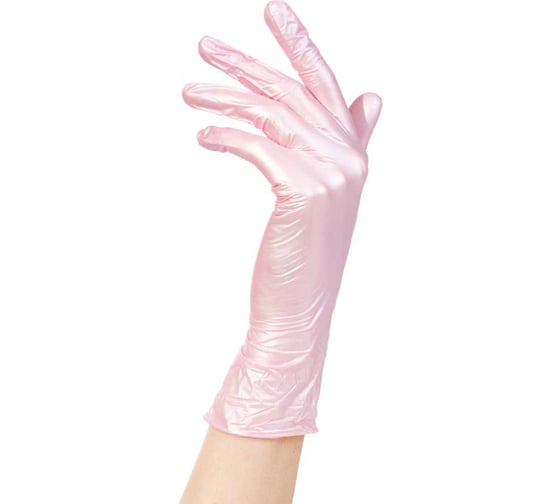 Изображение товара Нитриловые перчатки ARCHDALE ADELE розовый перламутр, 50 пар, р M B005M