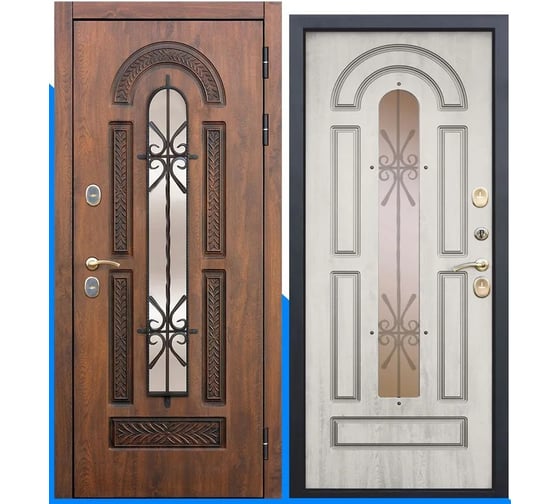 Изображение товара Металлическая входная дверь DIVA Foreman Формен Ф-32 Термо 2050*860, правая орех-сосна белая УТ-00084254