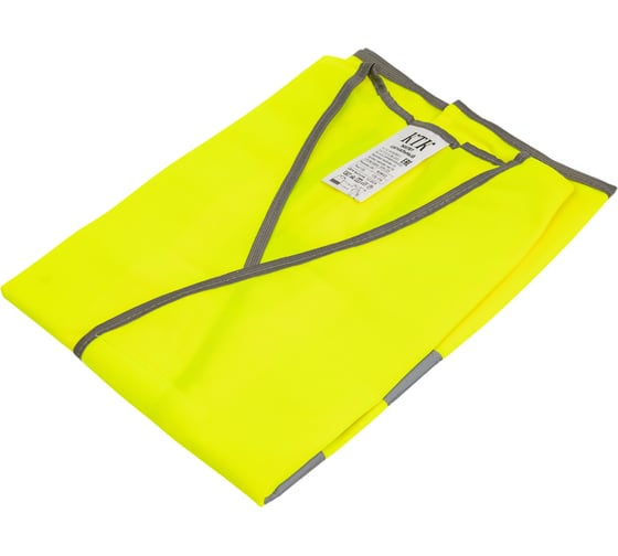 Изображение товара Жилет сигнальный Костромская Текстильная Компания тип 3а трикотажное полотно, 120, 350, застежка велкро, Лимон, M (88-92), 170-176 4680641979130