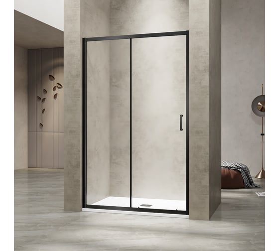 Изображение товара Душевая дверь RGW 180*195 PA-114-B Чёрный/Прозрачное/6 мм (EasyClean) 030811418-14